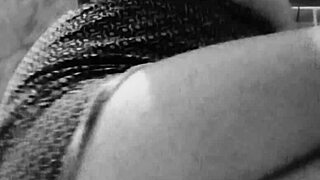 Gretala explores foot fetish with breasts and ass