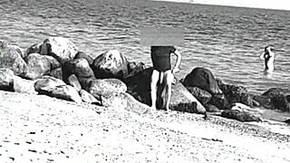 Huge Cock on Nude Beach, Voyeur Watches Monster Shaft Exposed.