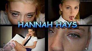 Barely legal blonde Hannah Hays sucks in POV!