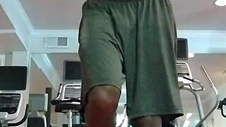 Roommate practices pole dance in the dorm gym