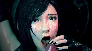 did you see that brunette with nice tits take all that cum?