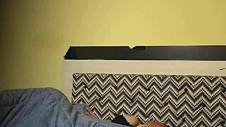 my mother-in-law flashes and strips alone at home