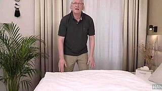 Grandpa Teasing and Fucking Big Titted Topmodel Outdoors.