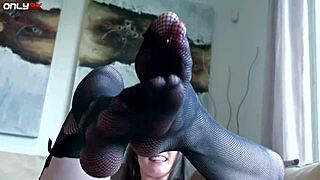 tori black enjoys alone time in the kitchen