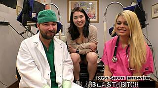 Mina Moon intensely sucks dick and gets her ass fucked twice backstage