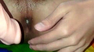 My first anal with dildo toys and assfucking solo