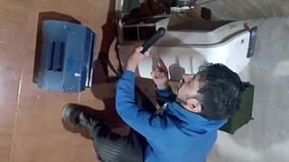 Technician dominates tattooed prostitute for payment