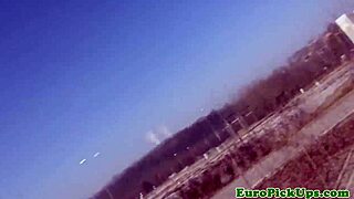 Pierced Skater Euro Chick Pounded Outdoors in Public