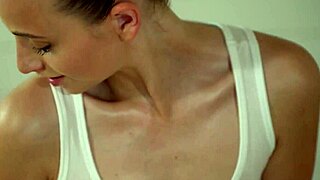 tindra frost and petite masseuse lady bug have oily lesbian fuck in massage room