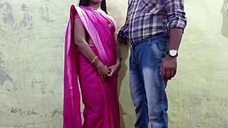 Bhabhi in Pink Saree Gets Pussy Torn!