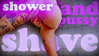 i watch her shave, be carefull with the water