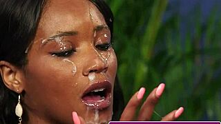 I sucked that british ebony milf until she got a facial.