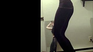 Dancing Cass performs a sexy striptease with clothes ripped