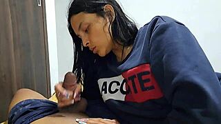 Intense amateur couple compilation of sucking and deepthroat blowjobs with monster cocks