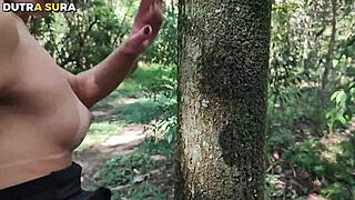 Young girl takes monster cock in public.