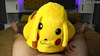 Pikachu enjoys liquid lunch