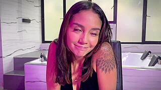 horny latina allison sweet fucks her friend's boyfriend in a motel