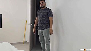 stepdaughter convinces stepfather for bedroom fun