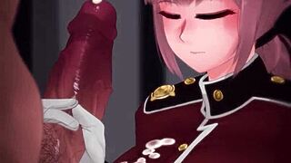 Black Babe With Big Tits Gives Handjob Leading To Cumshot