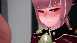 Black Babe With Big Tits Gives Handjob Leading To Cumshot