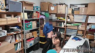 the petite brunette teen commits felony theft in police uniform