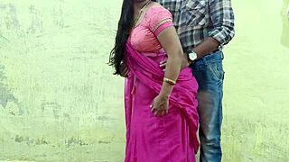 Bhabhi in Pink Saree Gets Pussy Torn!