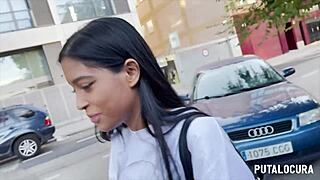 Torbe catches skinny teen kali and seduces her for hard fuck