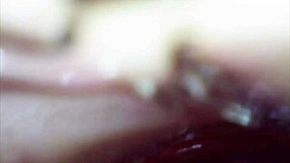 Real pussy orgasm contractions with sperm in juice under microscope?