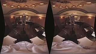 having intense sex with japanese barmaid, blowjob, hardcore, handjob in vr