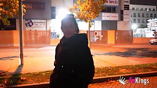 porn star valen pink conducts a street interview looking for a date among fans