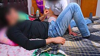 I invited my skinny young 18+ girlfriend over for roleplay in uniform and homemade fetish fun