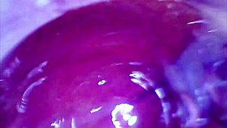Real pussy orgasm contractions with sperm in juice under microscope?