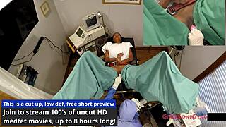 tampa university entrance physical - nikki star with close-up glasses masturbation patient fingering latex spreading curly florida nurse