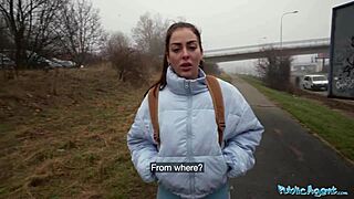 Public Agent Babe Takes Big Cock After Losing Game