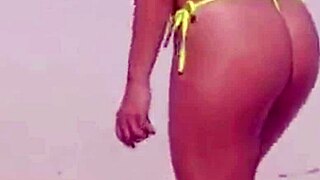 Unbelievable Awesome Young 18+ Girl In Micro Bikini On The Beach With Boyfriend's Relatives