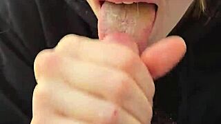 Skinny Milf Wife Smokes Before Giving Homemade Blowjob And Swallowing Cum.