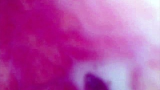 Real pussy orgasm contractions with sperm in juice under microscope?