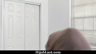 horny hijab stepsister seduces stepbrother for blowjob