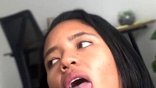 The amateur couple Nysdel shares deep and sloppy intimate moment with licking and swallowing.