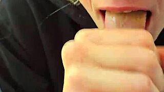 Skinny Milf Wife Smokes Before Giving Homemade Blowjob And Swallowing Cum.