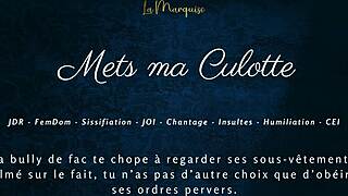 i put ma culotte for french femdom humiliation joi cei