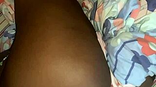 Aline is on my bed showing her ass