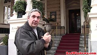 feeling the intense pleasure as the dutch hooker gets doggystyled and cumsprayed