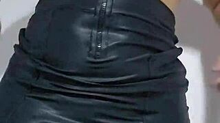 Young girl flashes in skirt to attract old men on the street