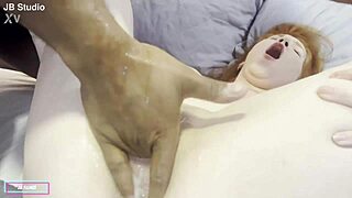 Redhead shocked after multiple orgasms