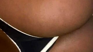 Aline is on my bed showing her ass