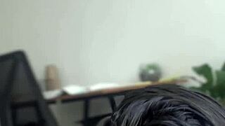 The amateur couple Nysdel shares deep and sloppy intimate moment with licking and swallowing.