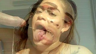 my girlfriend's rough throat fuck by big cock feels intense