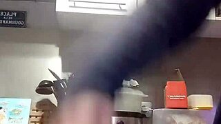 i love watching this young redhead girlfriend fuck herself with a dildo on the kitchen counter