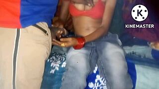 in the village, the couple romances and fucks passionately